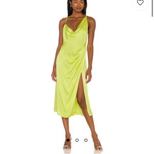 Revolve NBD maelle midi dress in lime yellow size S